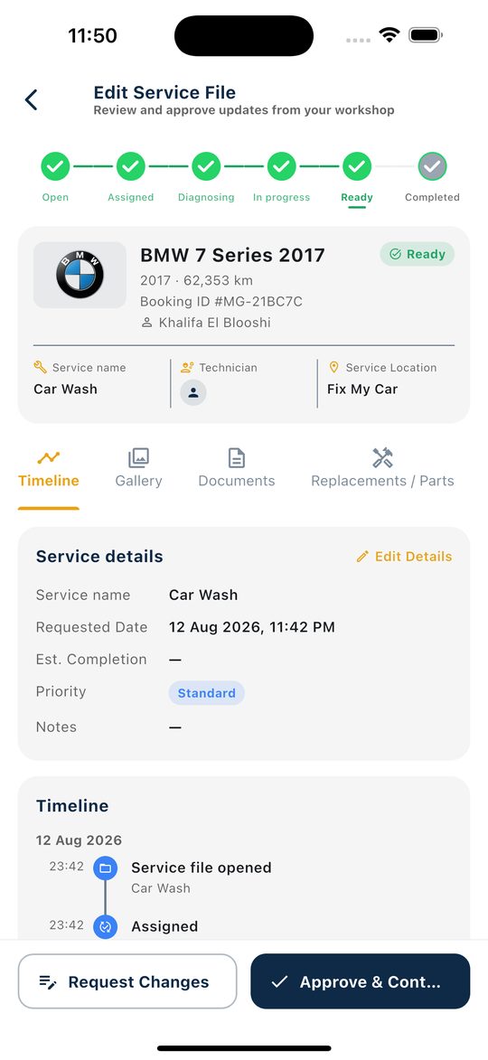 A job card that tracks itself